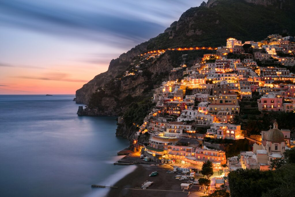 Positano esti fényekben
