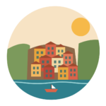 Manarola színes házai ikon