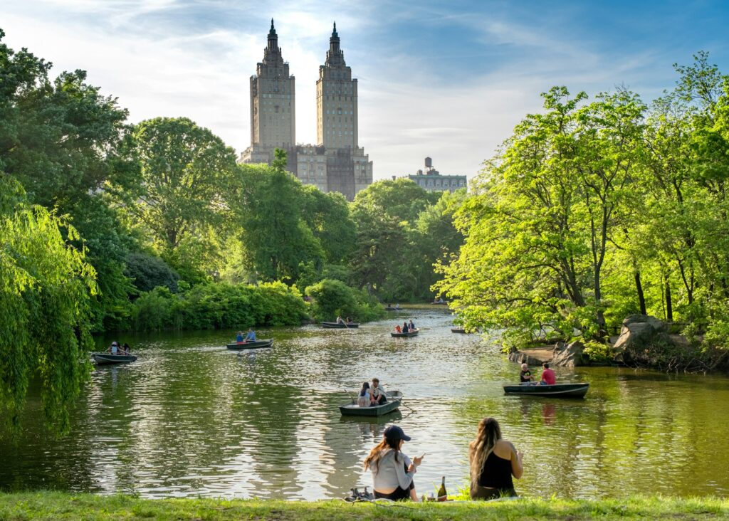 Csónakázás a Central Parkban
